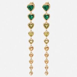 Miansai Gold Vermeil Tali Multi Heart Drop Earrings